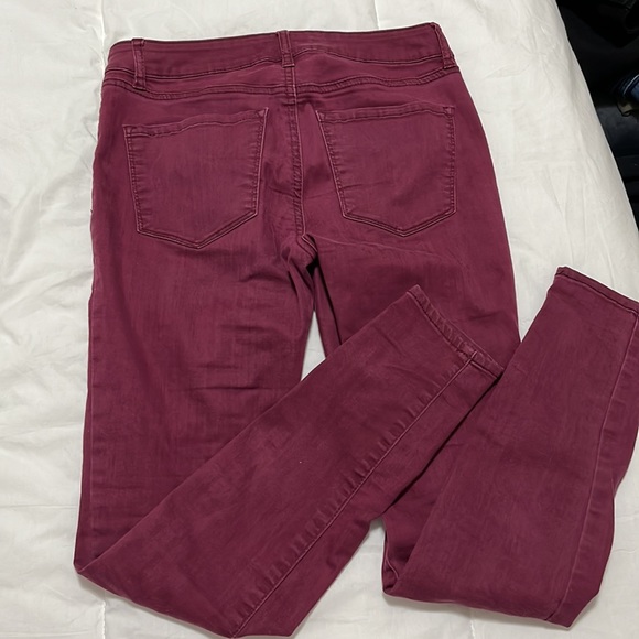 Charlotte Russe burgundy jeggings - Picture 3 of 3